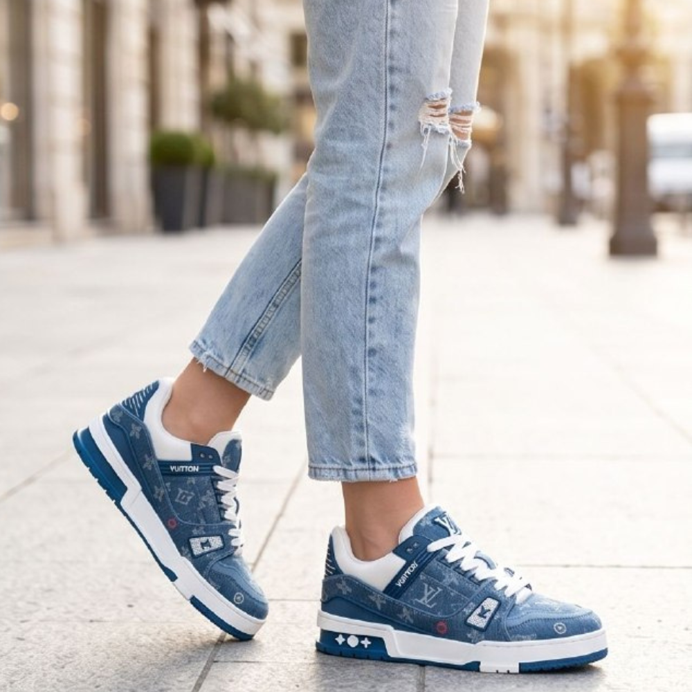 Womenโs Denim Style Sneakers โ Casual Street Look (R02)๐๐