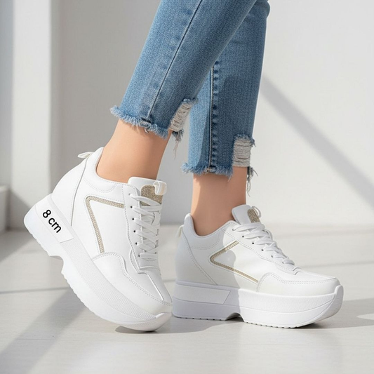 سنيكر حريمي ويدج – كعب داخلي وخارجي 8 سم – مريح وشيكGlory Elevate