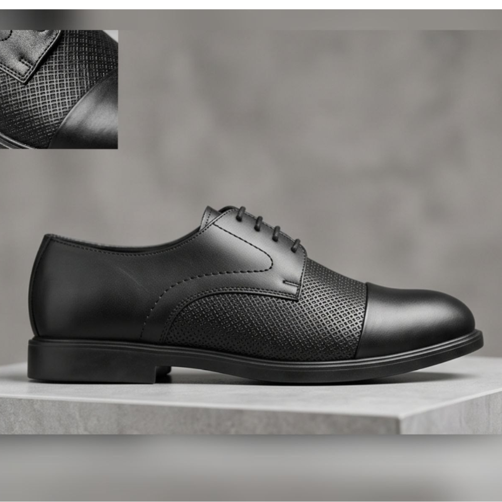 Men's Genuine Leather Classic Shoes – Premium Rubber Sole | Sizes 41-45